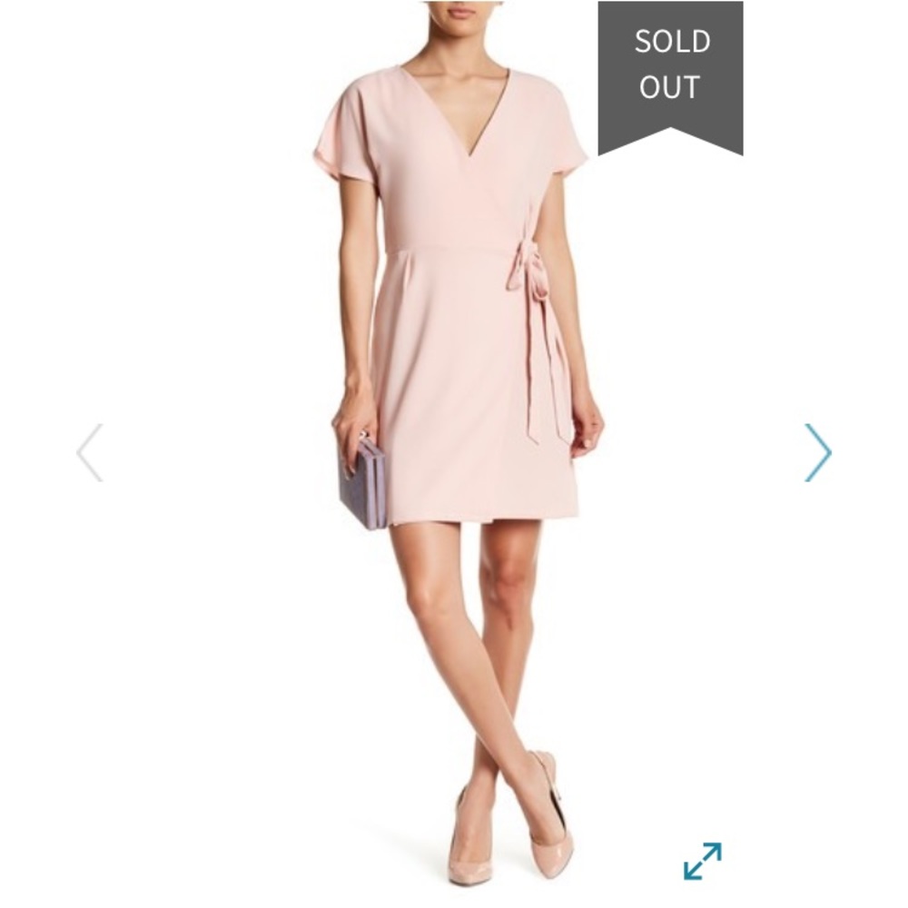 Bobeau Crepe Wrap Dress (M)